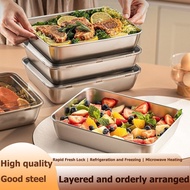 5pcs 304 Stainless Steel Food Container Set with Clear Lid 26cm | Multipurpose Kitchen Storage for C