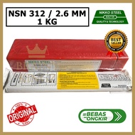 KAWAT LAS NIKKO STEEL NSN312 E312 26MM NSN 312 2.6MM (1 KG) - MAJUBERSAMA 25