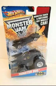 絕版 2010年 Hotwheels JAM MONSTER DUO BATMOBILE 蝙蝠車 2架SET