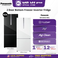 [SAVE4.0 NUR] Panasonic 422L NR-BX421 2-Door Bottom Freezer Inverter Refrigerator Glass Door Series 