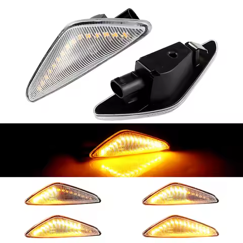 2PCS Led Side Mirror Dynamic Turn Signal Sequential Indicator Blinkers For BMW 3 Series E46 316Ci 31