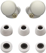 Rqker Foam Eartips Compatible with Sony WF-1000XM4 Earbuds, 3 Pairs S/M/L Size Soft Memory Foam Replacement Ear Tips Earbud Tips Foam Eartips Compatible with Sony WF-1000XM4, Gray SML