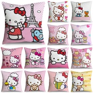 Hello Kitty pattern  single-sided printed polyester cushion cover home decoration sofa Sarung bantal car pillowcase