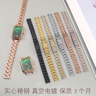 ✒▫นาฬิกาสแตนเลสสายเหมาะสำหรับ Rossini Ck LolaRose Green Gold Watch 10Mm โซ่สแตนเลสสตรี