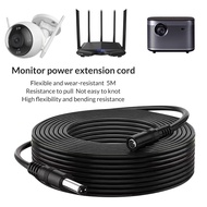 5M Surveillance Power Extension Cable Male to Female DC5521 Power Extension Cable