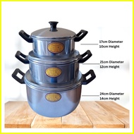 ❅ ✹ ∢ Kaserola Set Makapal Aluminum Heavy Duty