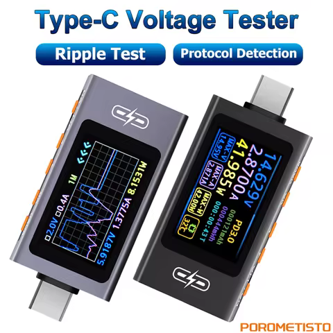 UT01C 4-30V 12A Type C Tester DC Voltmeter Ammeter TYPE-C Fast Charge Detection Trigger Capacity Mea