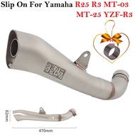 For Yamaha R25 R3 YZF-R25 YZF-R3 MT-03 MT-25 Motorcycle Exhaust System Escape Modified Middle Link P