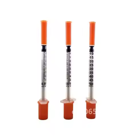 50pcs/lot 1ml 0.5ml 29G Disposable Plastic Veterinary Syringe With Needles pet Animal dog cat syring