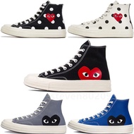 [Delivery within 24 Hours] CDG x Converse PLAY 1970 Casual Sneakers, High-Top, Black, Red, White, Gr