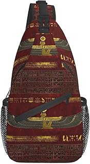 Ancient Egyptian Sling Bag Crossbody Chest Daypack Casual Backpack Egyptian Shoulder Bag Egyptian Decor