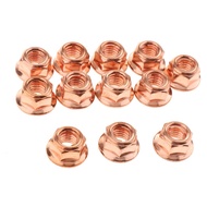 [mcqlqm] FOR BMW E36 E46 3 SERIES EXHAUST MANIFOLD NUTS HEAD STUD LOCK NUT M8 HEX COPPER