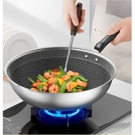 30cm Frying Pan Stainless Steel Honeycomb Frying Pan Non-stick Non-coated Fast Heat Conduction Omelet Pan Frying Steak Cookware Pans