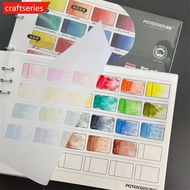 CRAFTSERIES 300gsm Cotton Paper Color Test Drawing Card Notebook Coloring Books for Watercolor Gouache Pencil Marker Pens C6M1