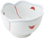 Hatsuyama Kiln YH-139-09 Bowl, White, 4.5 x 2.8 inches (11.5 x 7 cm), Red Picture Room Garment, 4.0 