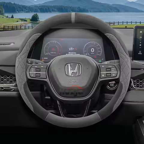 Suede Leather Car Steering Wheel Cover for Honda e.Ny1 2024 2025 Car-styling Auto Accessories