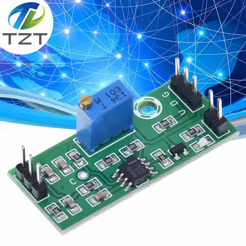 LM393 Voltage Comparator Module Signal Waveform Adjustable High Low Level/Load Drive Dual Channel 4.