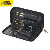 Smart Sensor 24pcs Professional Unlocking Lock Picking Tools Set Practice Lockset Kit with Leather Case for Locksmith Beginners