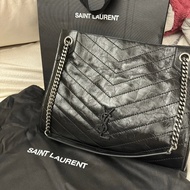 [Daigou Grade] YSL YL Niki shopping bag White Black Ready Stock New Style Large Saint Laurent Tote b
