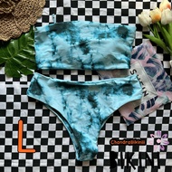 SHEIN BIKINI ชุดว่ายน้ำทูพีซ ชุดว่ายน้ำสีฟ้า พร้อมส่งจากไทย BLUE SIZE L #SHBLU0159