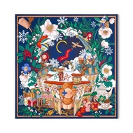 Louis Vuitton LV Vivienne Winter Celebration 90 方巾 絲巾 M97188