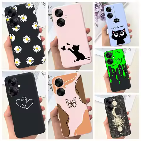 For Xiaomi Redmi 13C 5G Redmi 13R 5G Case Soft Silicone Phone Cases Butterfly Cactus CAPA For Redmi1