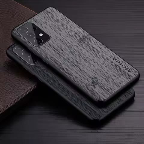 Case for Samsung Galaxy A53 A73 A33 A23 5G funda bamboo wood pattern Leather phone cover Luxury for 