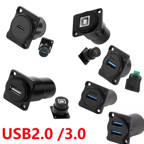 TYPE B USB3.0 USB2.0 D-Type Socket Print Port Female To Male Extension Data Docking USB High-Speed T
