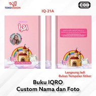 IQ 21A Custom Children's Iqro Book with Name and Photo, Color Contents Black and White/ - Iqra Volum