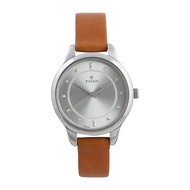 Titan Workwear Watch with Silver Dial &amp; Leather Strap 2481SL06