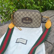 二手GUCCI GG Supreme Messenger 老虎頭相機包肩背包斜背包 476466