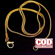 Gold Necklace - Stainless Steel Gold TITANIUM Necklace