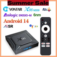 Android 14 Set Top Box X96 M200 Tv Box Android 14.0 Amlogic S905x5m Quad Core Build In Ai-sr Av1 4k 