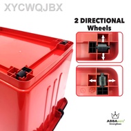 【newreadystock】✱Abbaware Storage Box(30L/50L/80L)/Kotak Simpanan dengan roda/Storage Box with wheels/ Bekas Simpanan /St