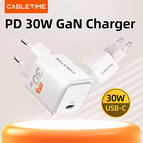 CABLETIME GaN Charger 30W PD Charger QC 3.0 Fast USB Type C Chargeing For Huawei Charger For iPhone 