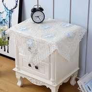 Hollow Lace Rice Cooker Cover Towel Bedside Table Cover Microwave Square Towel Coffee Table Cloth Refrigerator Anti-dust Cover Cloth Cover Towel Cover