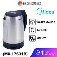 Kims Electronics Midea 1.7L Stainless Steel Electric Jug Kettle (MK-17S31B)