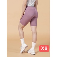 [台灣 AROO] 女款五分瑜珈褲 煙燻紫-XS