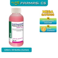 Hovid Paracetamol Suspension 120ml x 50 Bottles (Carton) EXP:09/2026 [ FARMASI CS ]