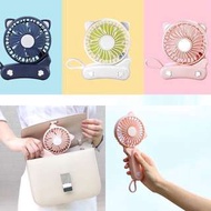 🎏Edon USB迷你桌面/出外小風扇 🐈粉/白/深藍