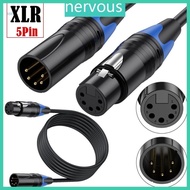 NERV Long-lasting 5-cores XLR Cable DMX512 5Pin Male to XLR 5 Pin Female Port DMX512 Cable Extension