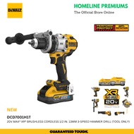DEWALT DCD1007H1T POWERSTACK 20V MAX* XR® BRUSHLESS CORDLESS 1/2 IN. 3-SPEED HAMMER DRILL COMPLETED 