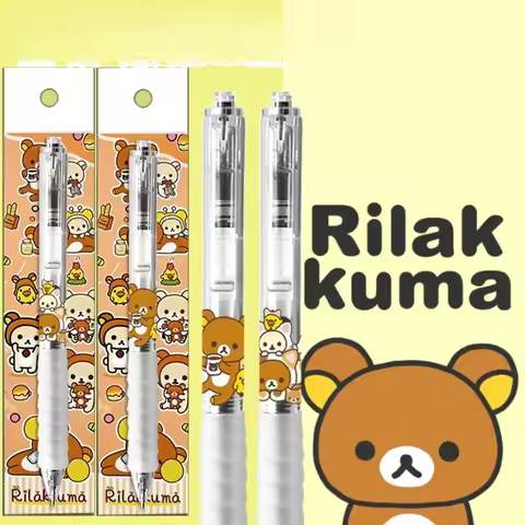 Rilakuma cute creative press gel pen student with brush question pen cloud handshake signature black