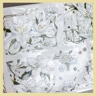 OKMT新七天貼紙手帳膠帶 荊棘百合-PET模切-10.5cm*3m-35cm循環