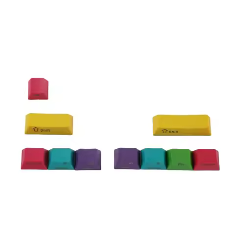 OEM Profile PBT RGBY CMYK Modifiers 10 Keys Laser Engraved Keycaps Mac Keycaps For Cherry MX Mechani