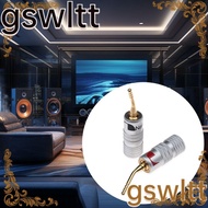 GSWLTT Musical Sound Banana Plug, Gold Plated  Nakamichi Banana Plug, for Speaker Wire Speakers Amplifier Banana Connectors Plugs Jack Speaker Wire Cable Connectors