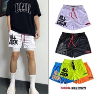New trendy men's mesh basketball shorts basketball shorts 2025 shorts American fashion star flame pr