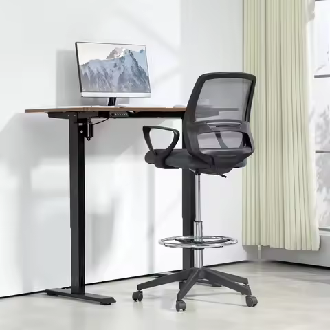 Vinsetto Draughtsman Chair Tall Office Chair with Adjustable Height