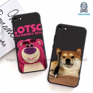 Iphone 6 / 6S / 6 PLUS / 6S PLUS Case With Square Border In Loso Strawberry Bear Shape, cute Animals