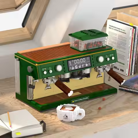 Knew Built Adult Mini Building Block Set - Coffee Machine & Bean Grinder Model - Creative Hobby Gift